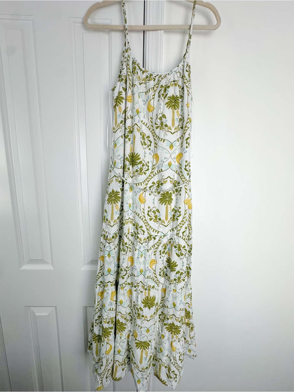 Calypso St. Barth Linen Cotton Blend Maxi Dress Medium Summer Resort NWT
